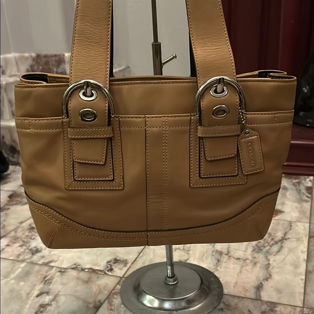 Coach Tan Leather Tote Bag
